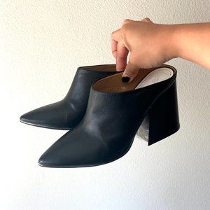 MAISON MARGIELA black leather mule heel